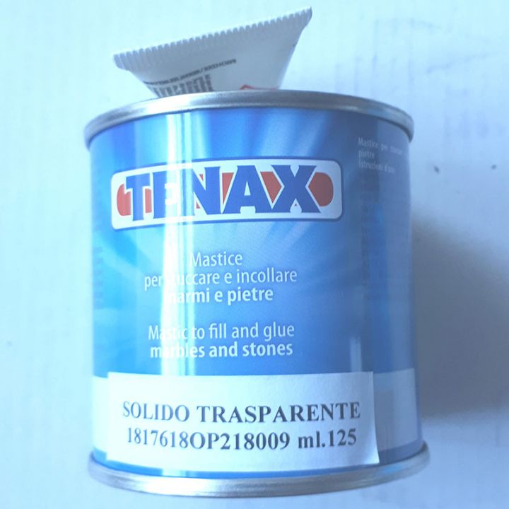 Густий двокомпонентний клей Тенакс чорний Солід Транспарент 0,125 л Італія