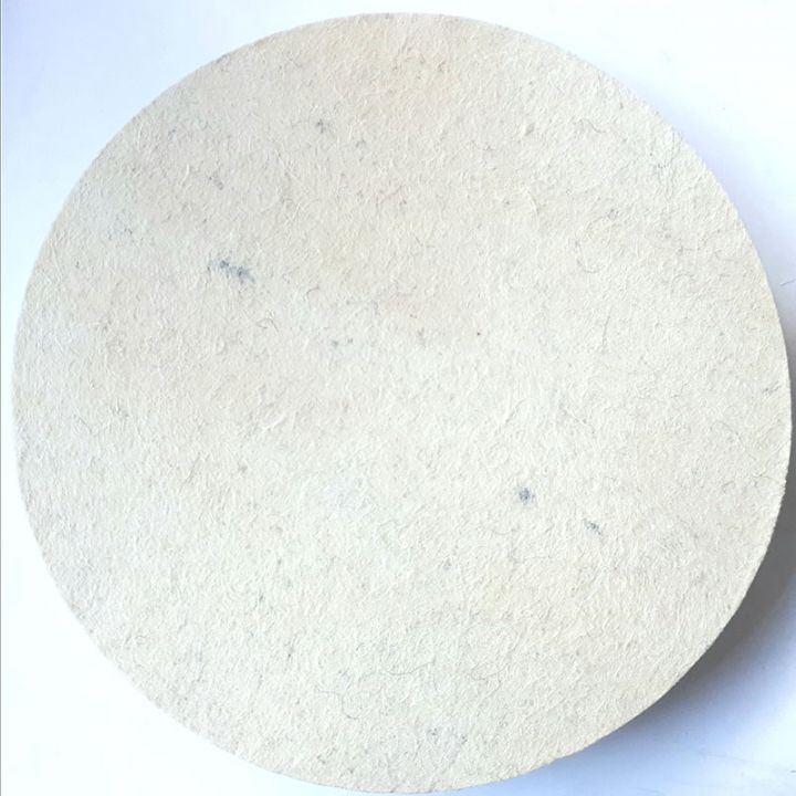  Фетровий диск Ø 250мм ("войлок") білий, твердий, товщина 4 см